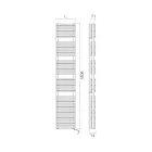 Electric Towel Warmer with Double Section of Horizontal Elements - Pudding Viadurini