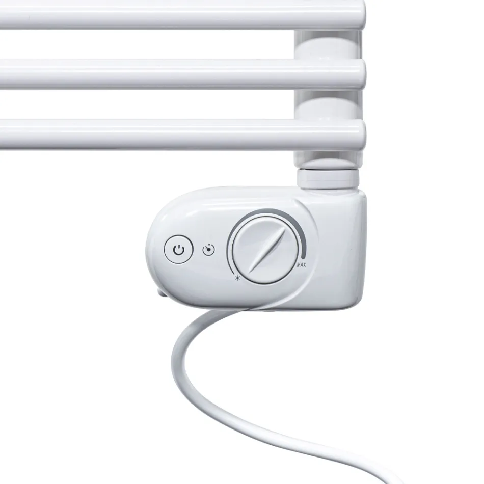 Electric Towel Warmer with Double Section of Horizontal Elements - Pudding Viadurini