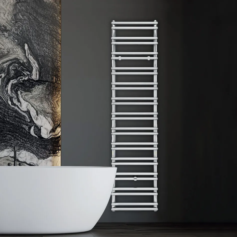 Electric Towel Warmer with Horizontal Elements Made in Italy - Amaretti Viadurini