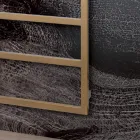 Electric Towel Warmer with Simple Queues in Steel Made in Italy - Pistachio Viadurini