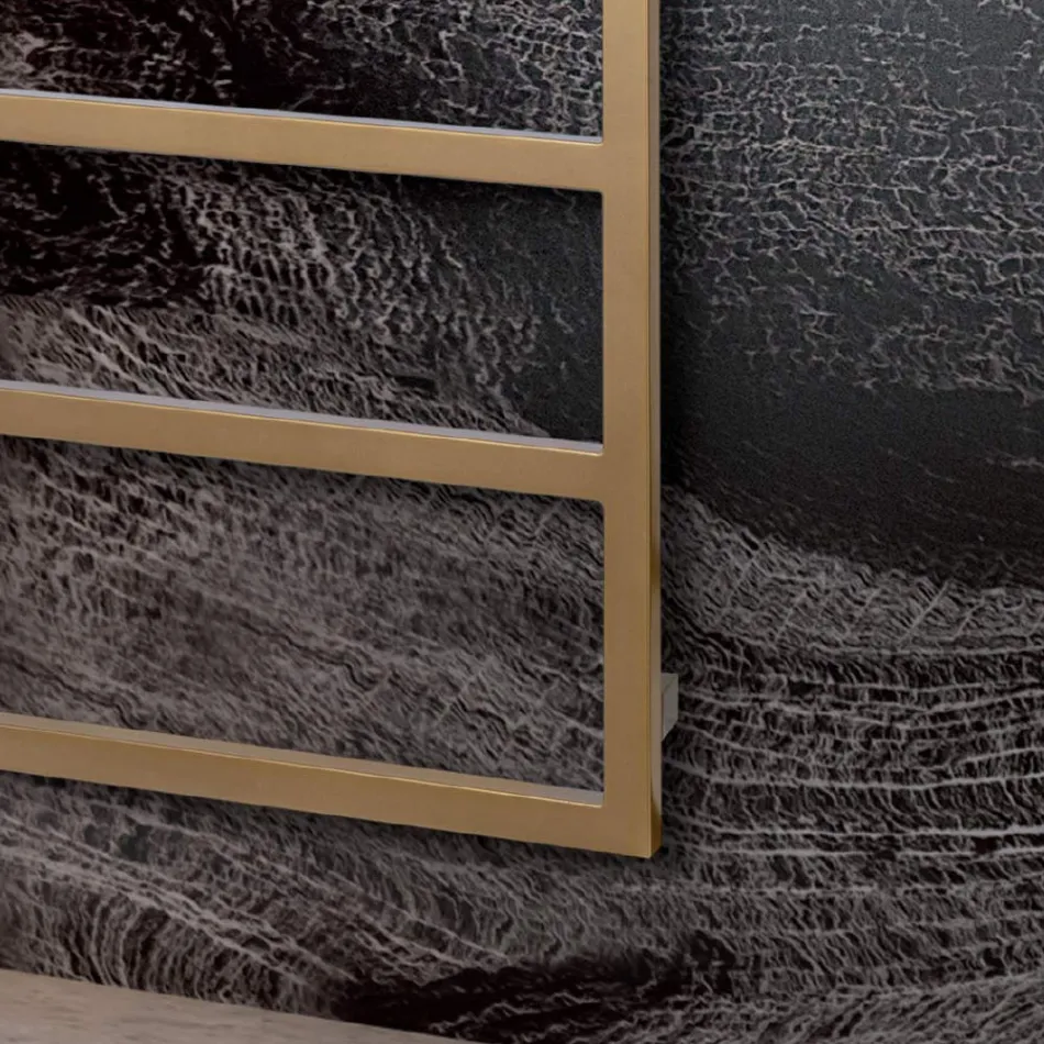 Electric Towel Warmer with Simple Queues in Steel Made in Italy - Pistachio Viadurini