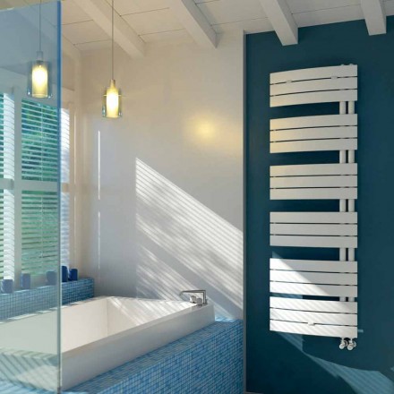 Electric white design towel warmer white Sail Scirocco H Viadurini