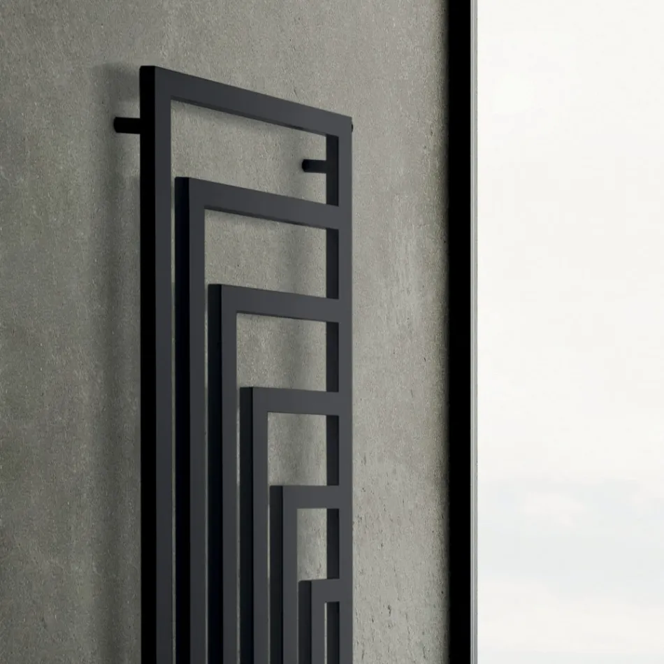 Electric Steel Towel Warmer with Modern Design Made in Italy - Potentia Viadurini