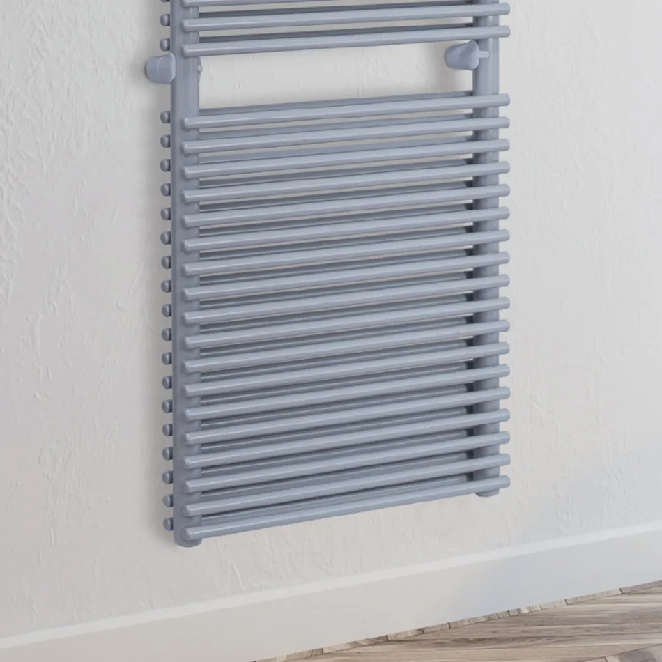 Electric Towel Warmer in Steel Aluminium Finish Made in Italy - Brioches Viadurini