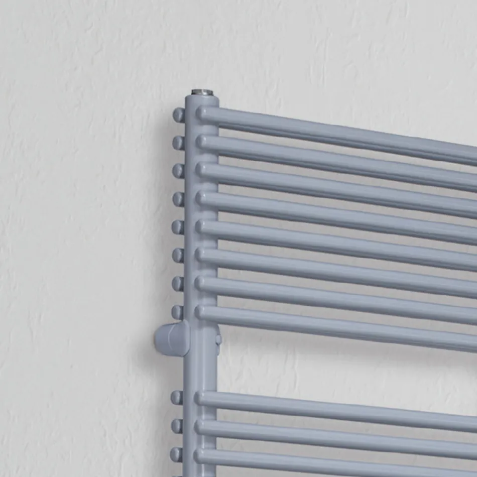 Electric Towel Warmer in Steel Aluminium Finish Made in Italy - Brioches Viadurini