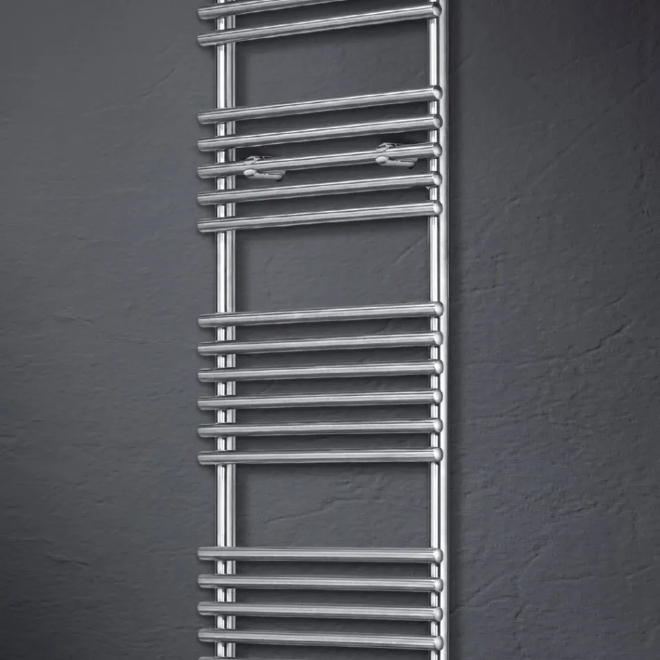 Electric Towel Warmer in Steel Satin Finish Made in Italy - Peel Viadurini