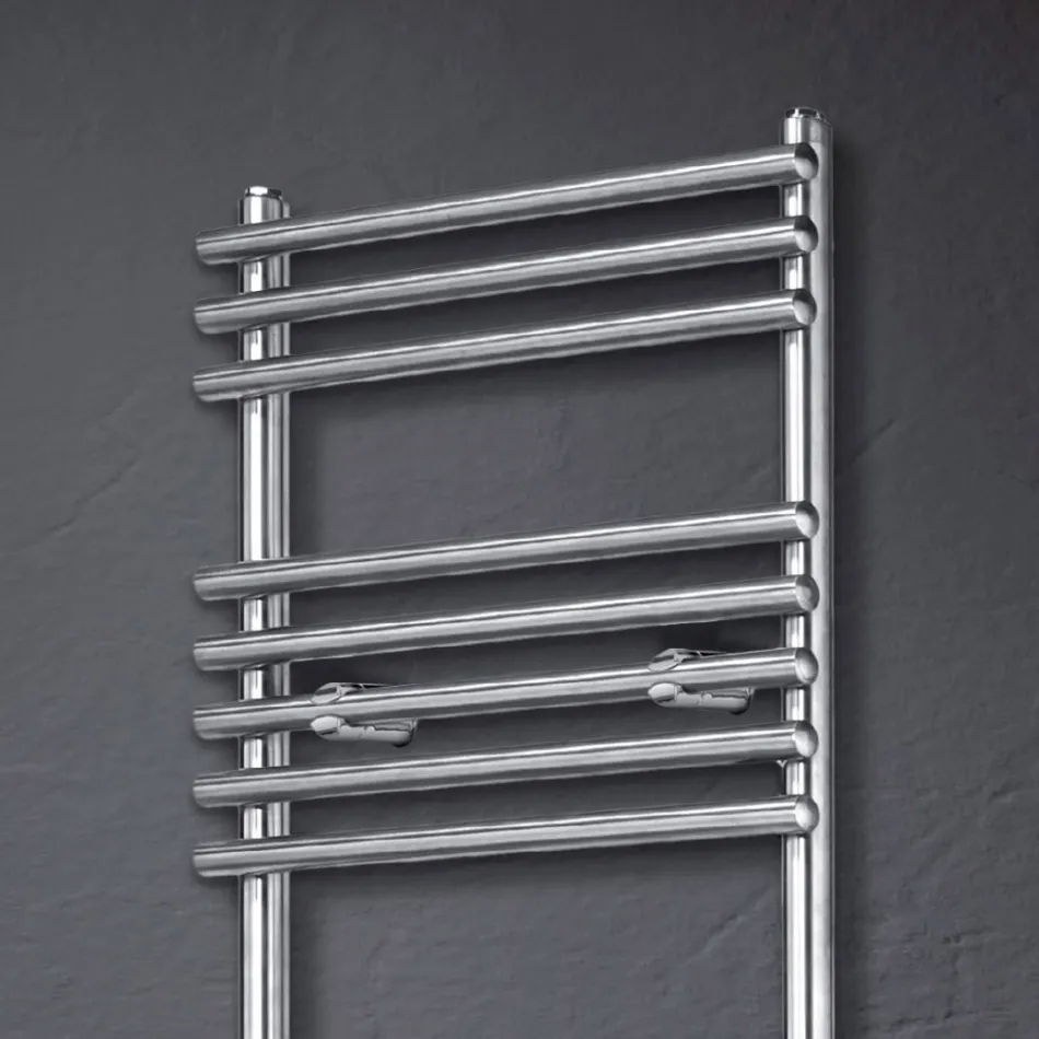 Electric Towel Warmer in Steel Satin Finish Made in Italy - Peel Viadurini