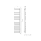 Electric Towel Warmer in Steel Satin Finish Made in Italy - Peel Viadurini