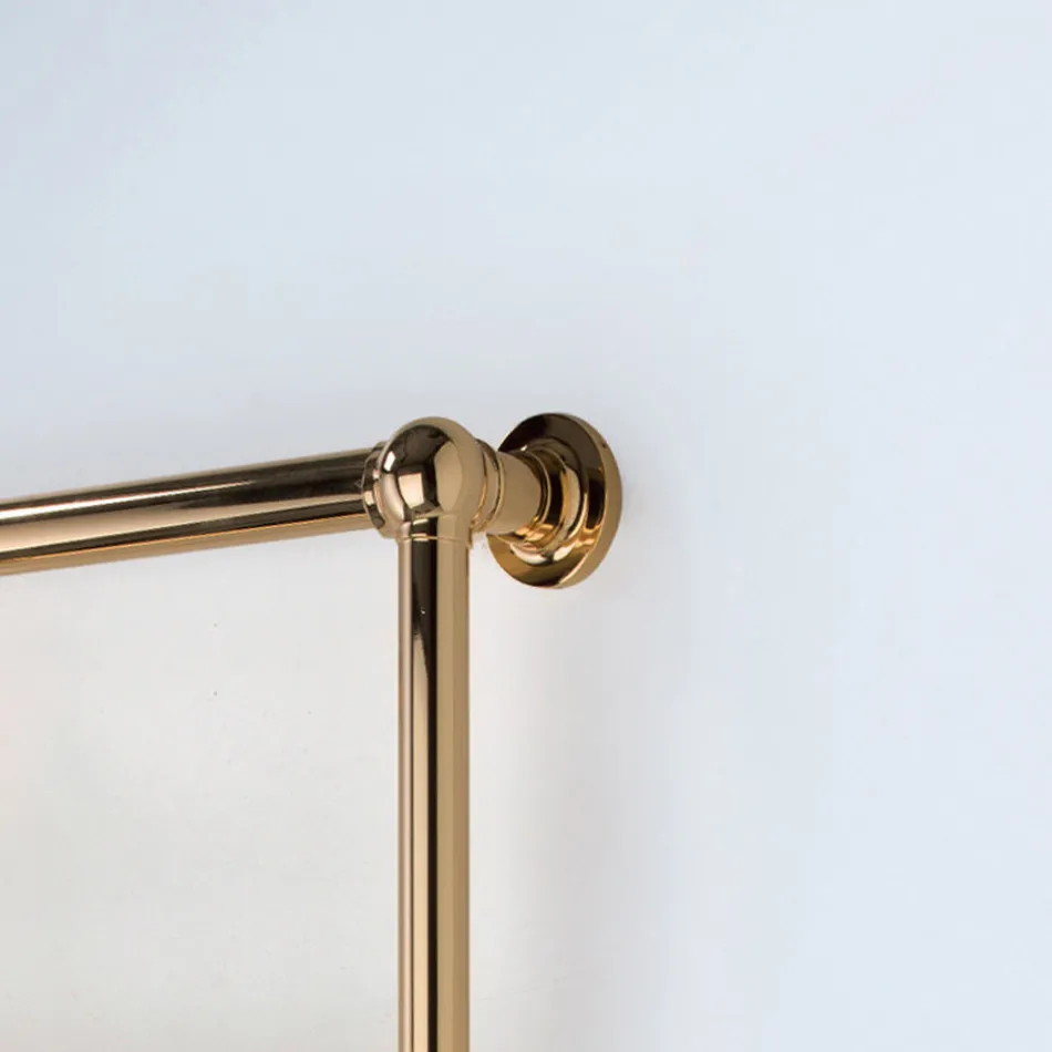 Electric Towel Warmer in Brass with Connection Spheres Made in Italy - Ricotta Viadurini