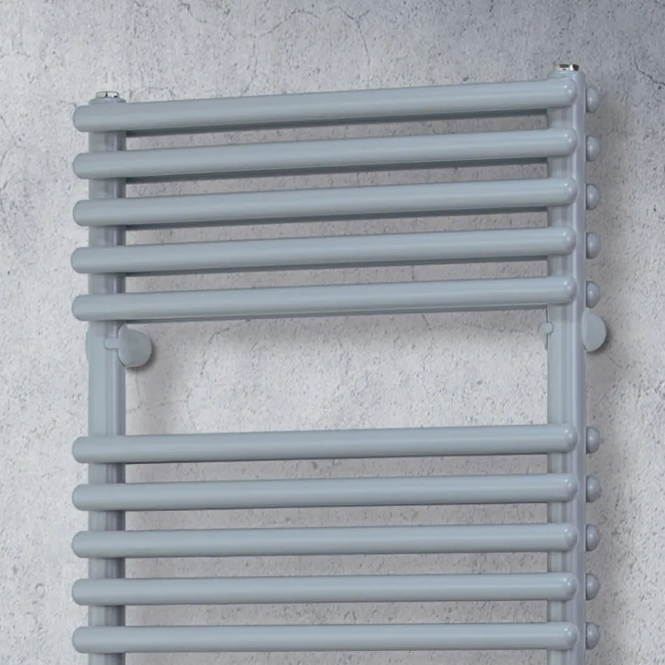 Hydraulic Towel Warmer with 4 Series of Horizontal Elements Made in Italy - Meringue Viadurini