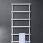 Hydraulic Towel Warmer with Circular Elements Made in Italy - Strawberry Viadurini