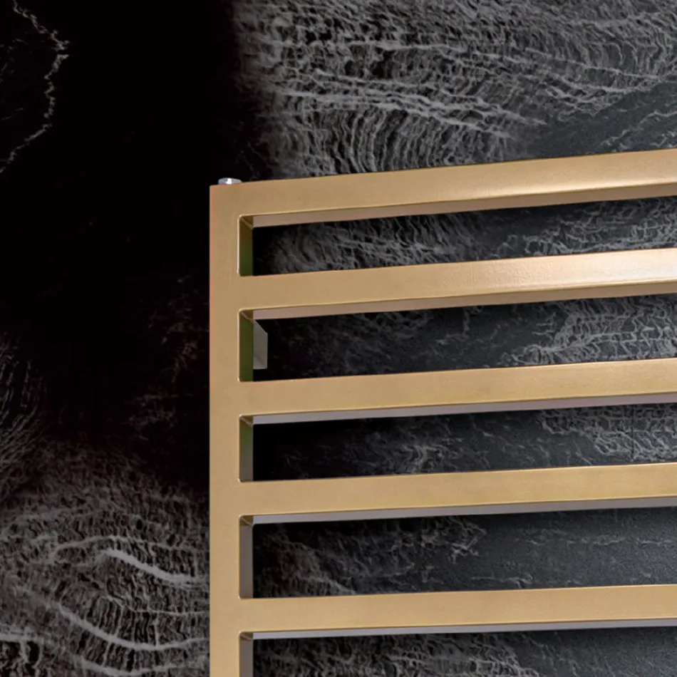 Hydraulic Towel Warmer with Simple Queues in Steel Made in Italy - Pistachio Viadurini