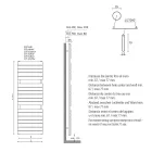 Black Carbon Steel Hydraulic Towel Warmer Made in Italy - Carezza Viadurini