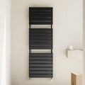 Black Carbon Steel Hydraulic Towel Warmer Made in Italy - Carezza