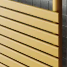 Hydraulic Towel Warmer in Carbon Steel Ochre Made in Italy - Tepore Viadurini