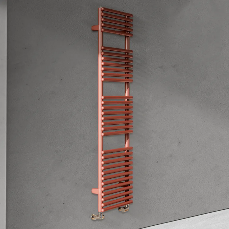 Hydraulic Towel Warmer in Carbon Steel Rust Made in Italy - Coccola Viadurini