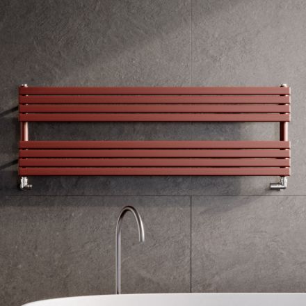 Hydraulic Towel Warmer in Carbon Steel Rust Matt Made in Italy - Fiaccole Viadurini