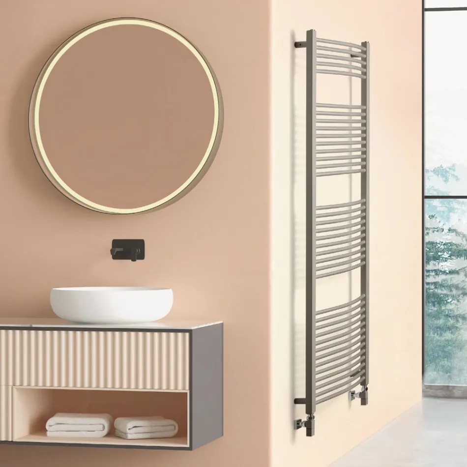 Hydraulic Steel Towel Warmer in Different Colours Made in Italy - Ibis Viadurini