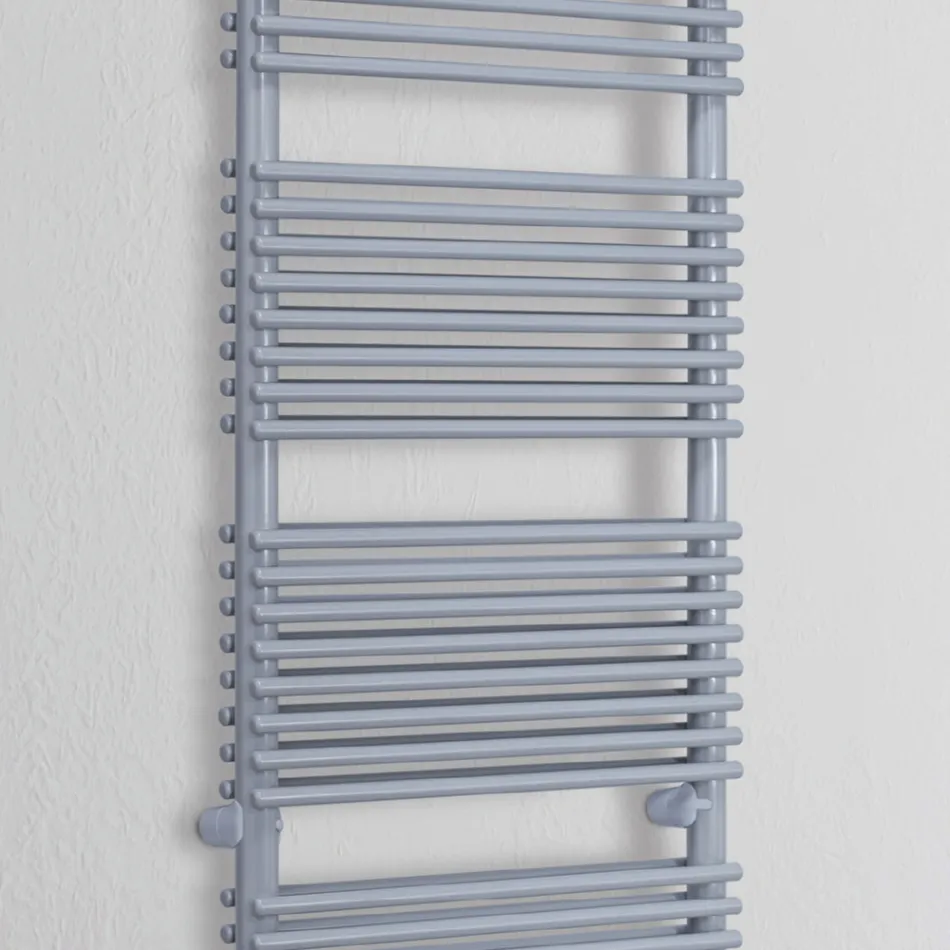 Hydraulic Towel Warmer in Steel Aluminium Finish Made in Italy - Brioches Viadurini