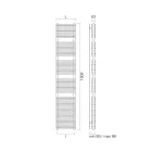 Hydraulic Towel Warmer in Steel Aluminium Finish Made in Italy - Brioches Viadurini