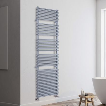 Hydraulic Towel Warmer in Steel Aluminium Finish Made in Italy - Brioches Viadurini