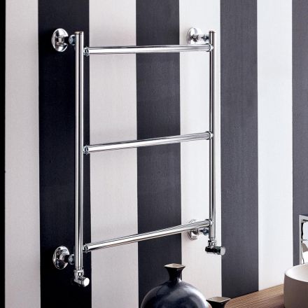 Hydraulic Towel Warmer in Steel Chrome Finish Made in Italy - Gaia Viadurini