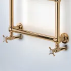 Hydraulic Towel Warmer in Brass with Connection Spheres Made in Italy - Ricotta Viadurini