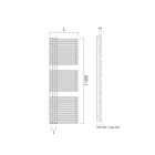 Carbon Steel Towel Warmer with Hydraulic System - Peanuts Viadurini