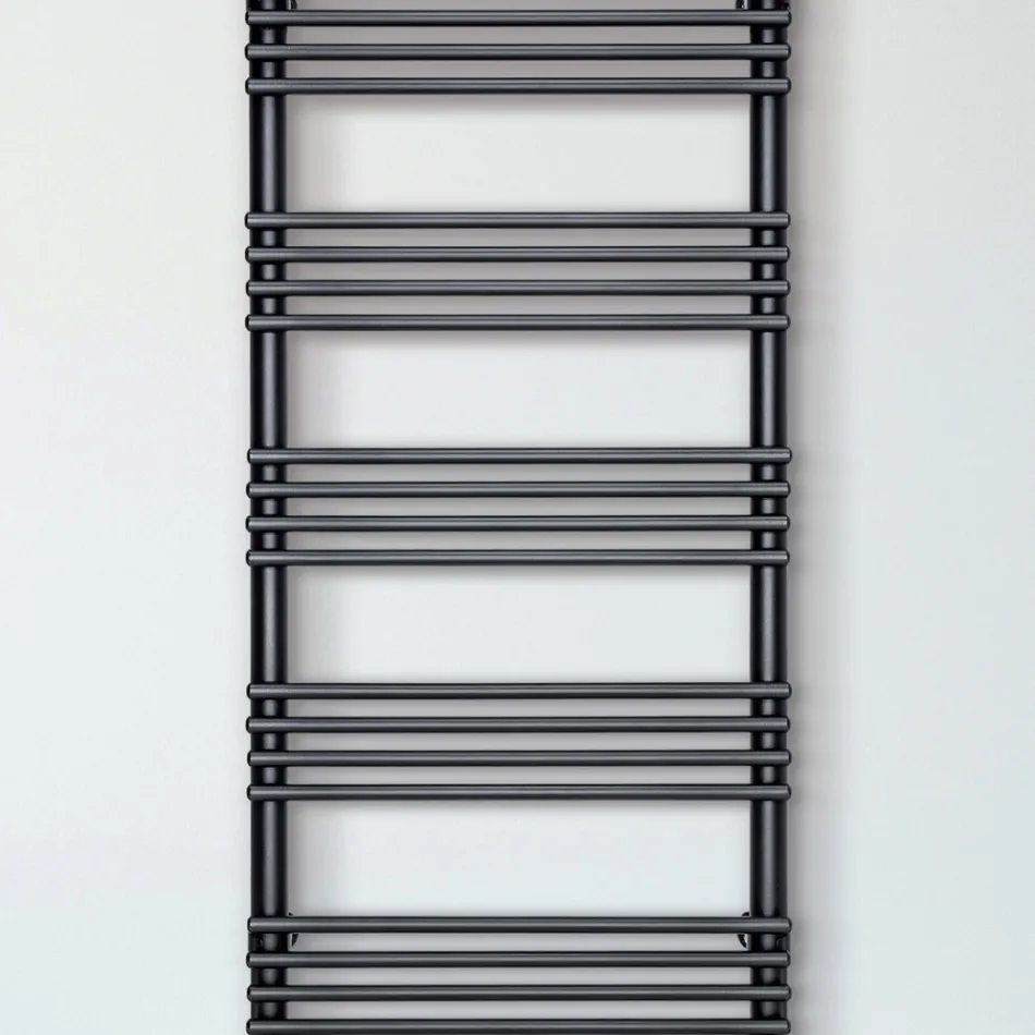 Steel Towel Warmer with Hydraulic System Made in Italy - Rum Viadurini