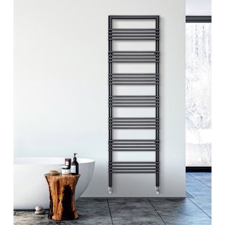 Steel Towel Warmer with Mixed System Made in Italy - Rum Viadurini