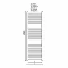 Stainless Steel Design Wall Mounted Towel Warmer for Bathroom, 2 Sizes 391 W - Italo Viadurini