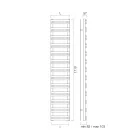 Mixed Towel Warmer with Horizontal Elements Made in Italy - Amaretti Viadurini