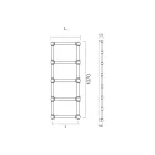 Mixed Towel Warmer in Brass with Connection Spheres Made in Italy - Ricotta Viadurini