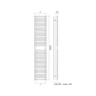 Mixed Towel Warmer Made in Carbon Steel - Soft Viadurini