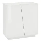 2-Door Shoe Cabinet in Sustainable White or Slate Melamine Wood - Joris Viadurini