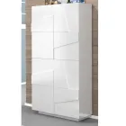 High or Low Shoe Rack in Sustainable Wood Design with 2 or 4 Doors - Fjona Viadurini