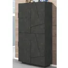 High or Low Shoe Rack in Sustainable Wood Design with 2 or 4 Doors - Fjona Viadurini