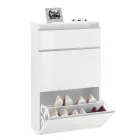 Shoe Cabinet White or Anthracite 3 Doors Sustainable Wood Design - Emanuelito Viadurini