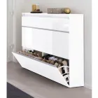 Shoe Cabinet White or Anthracite 3 Doors Sustainable Wood Design - Emanuelito Viadurini