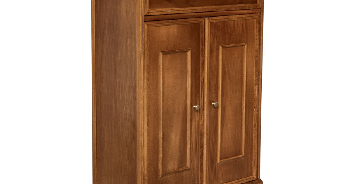 Shoe rack with 1 drawer and 2 wooden doors Made in Italy