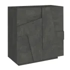 Indoor Shoe Cabinet with 2 Melamine Doors Made in Italy - Naditza Viadurini