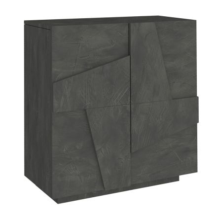 Indoor Shoe Cabinet with 2 Melamine Doors Made in Italy - Naditza Viadurini