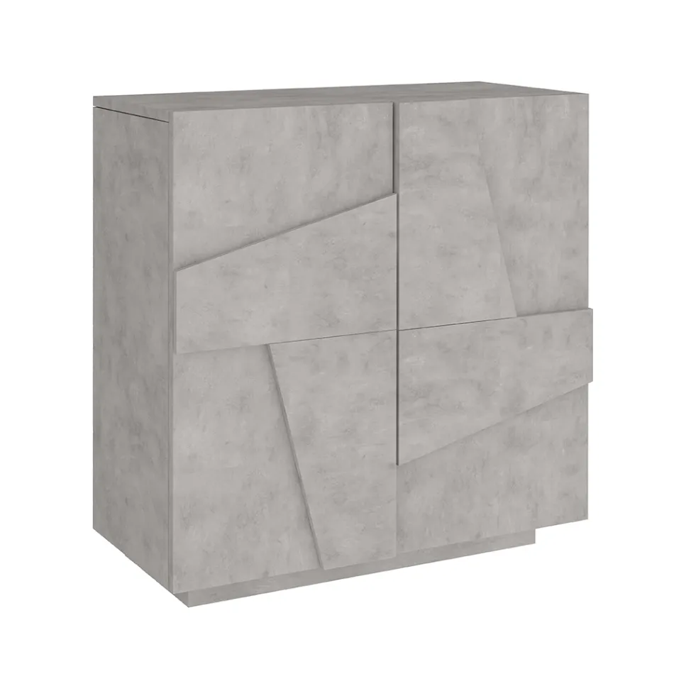 Indoor Shoe Cabinet with 2 Melamine Doors Made in Italy - Naditza Viadurini