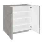 Indoor Shoe Cabinet with 2 Melamine Doors Made in Italy - Naditza Viadurini