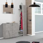 Indoor Shoe Cabinet with 2 Melamine Doors Made in Italy - Naditza Viadurini