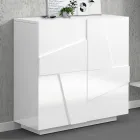 Indoor Shoe Cabinet with 2 Melamine Doors Made in Italy - Naditza Viadurini