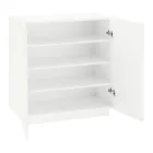 Shoe Cabinet for Lounge with 2 Doors in Melamine Made in Italy - Popilio Viadurini