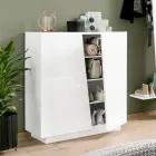 Shoe Cabinet for Lounge with 2 Doors in Melamine Made in Italy - Popilio Viadurini
