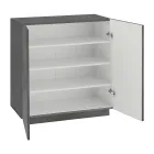 Shoe Cabinet for Lounge with 2 Doors in Melamine Made in Italy - Popilio Viadurini