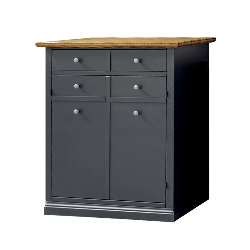 Shoe rack in Toulipier veneered wood Made in Italy - Visnus Viadurini